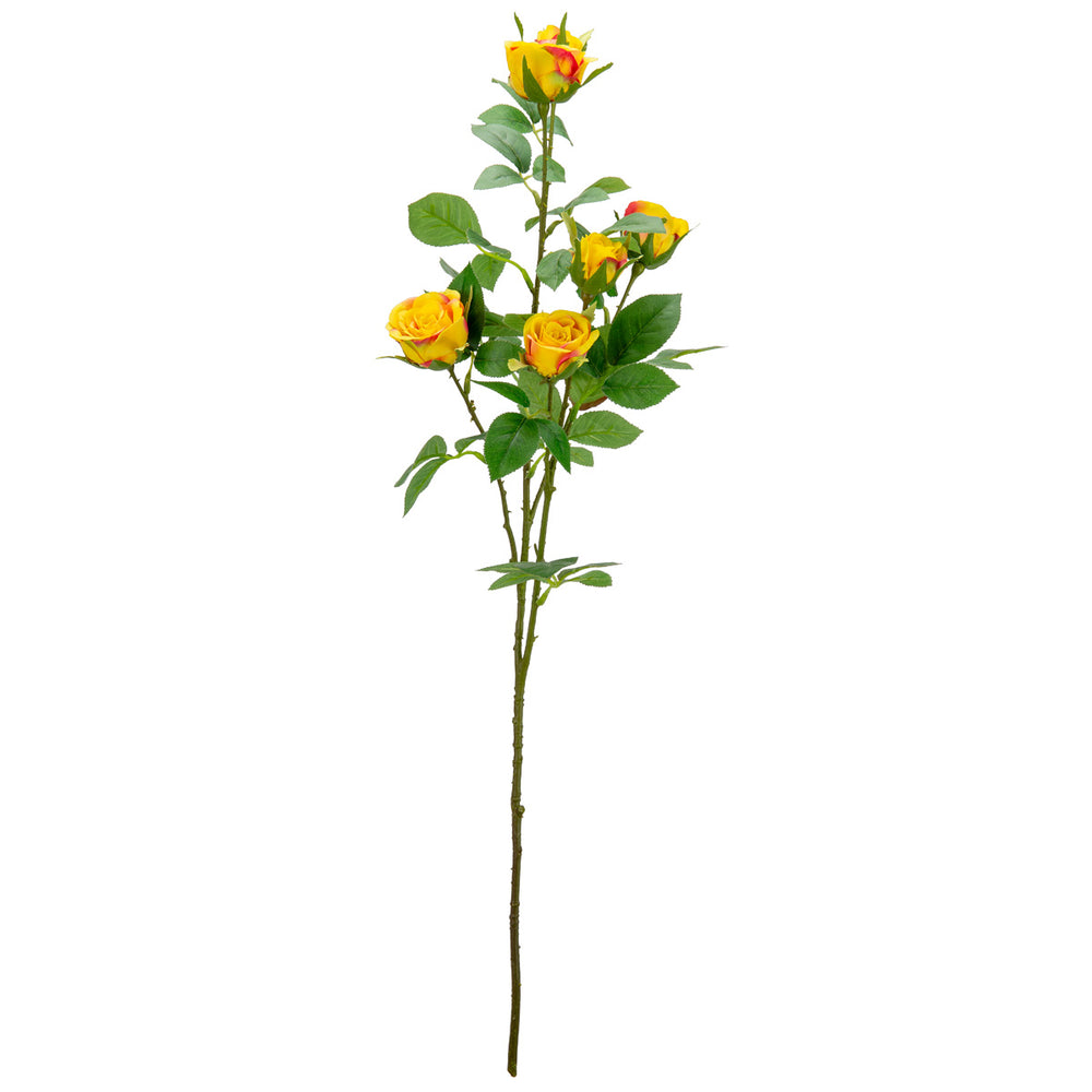 Rose Spray with 6 heads Tinted Yellow image 0
