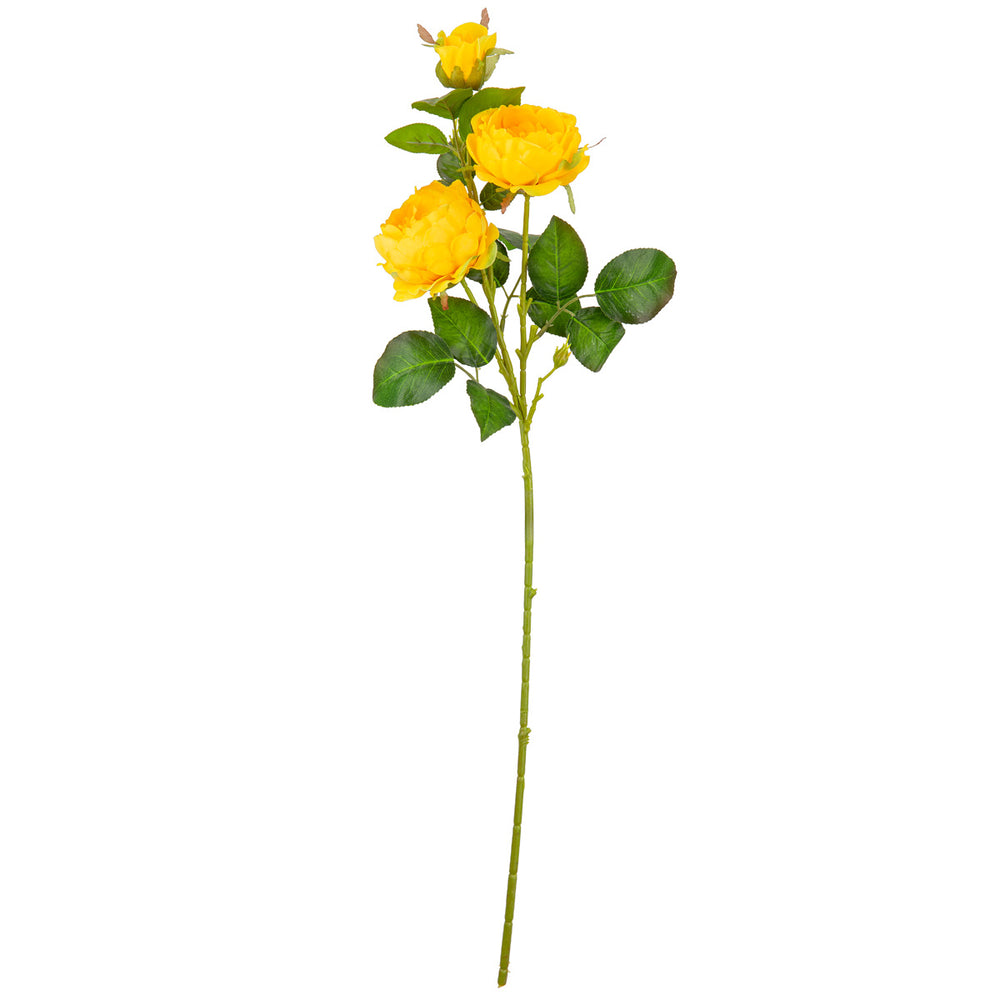 70cm Rose Spray x 3 Yellow image 0