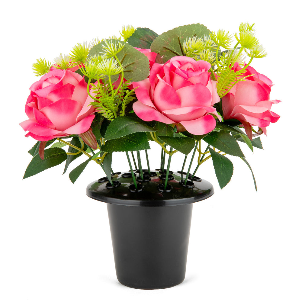 Grave Pot Garden Roses and Thistles Rose Pink image 0