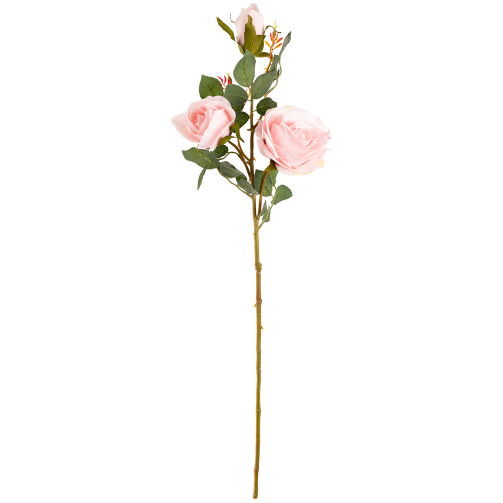 Large Charlotte Rose Spray x 3 Soft Pink image 0