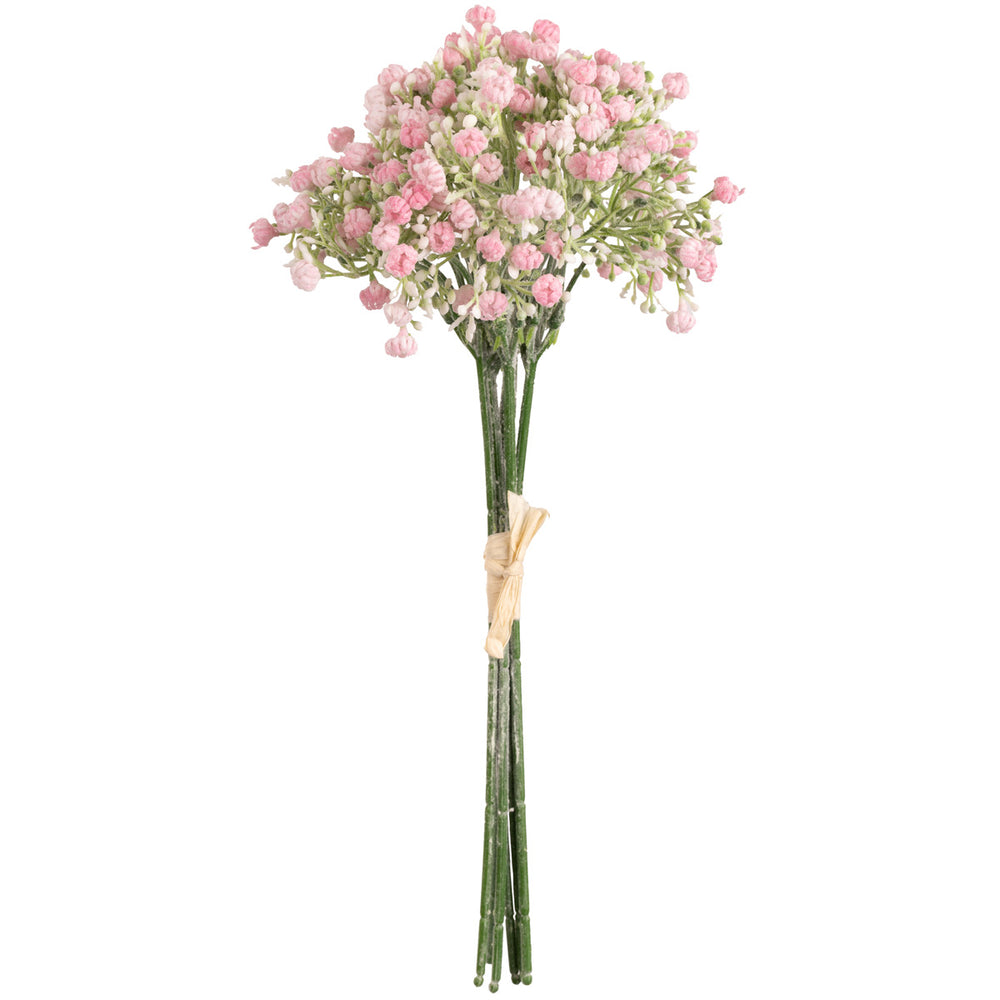 Mini Closed Gypsophilia with Bud Bunch x 6 Pink 31cm image 0