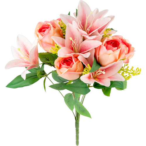 Tiger Lily Rose Bouquet Light Pink