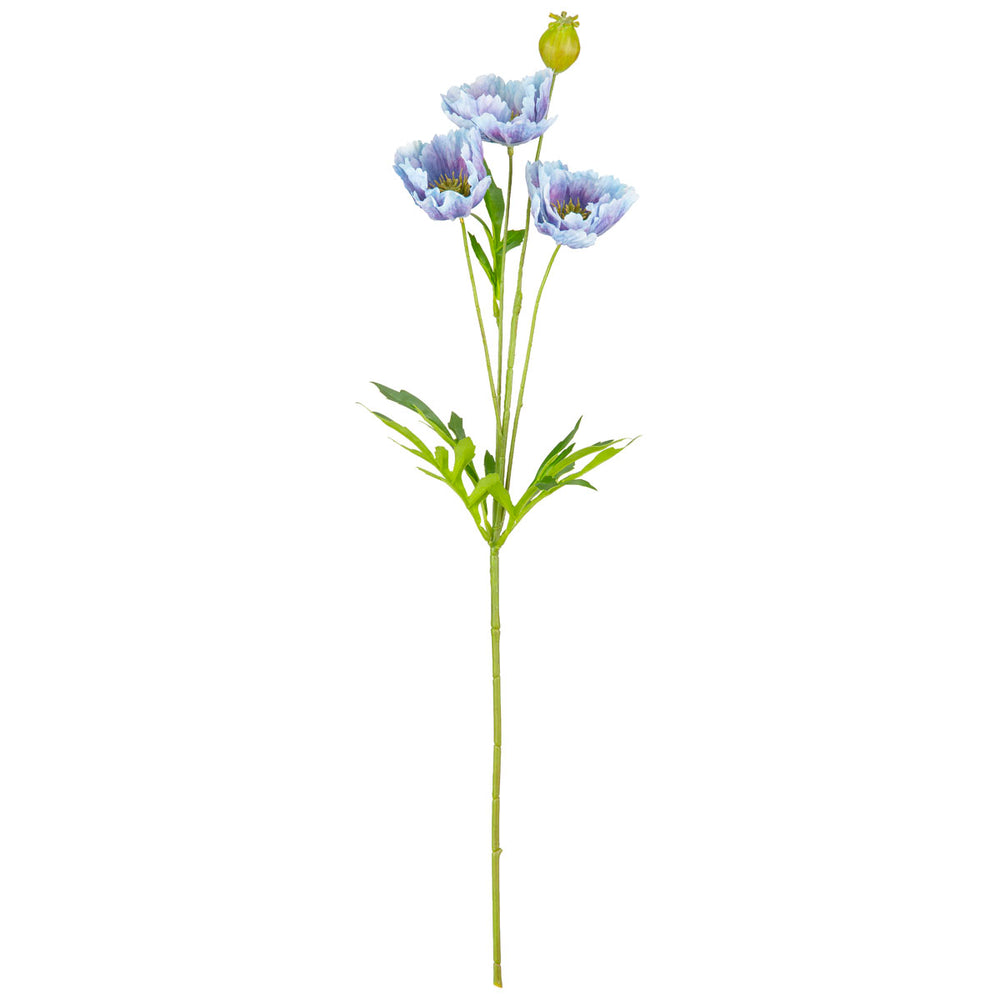 Small Poppy Spray Light Blue/Purple