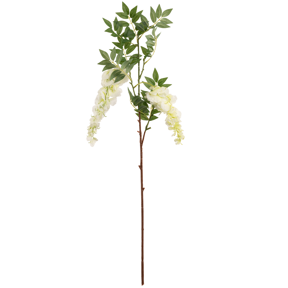 Wisteria Spray x 2 Heads White image 0