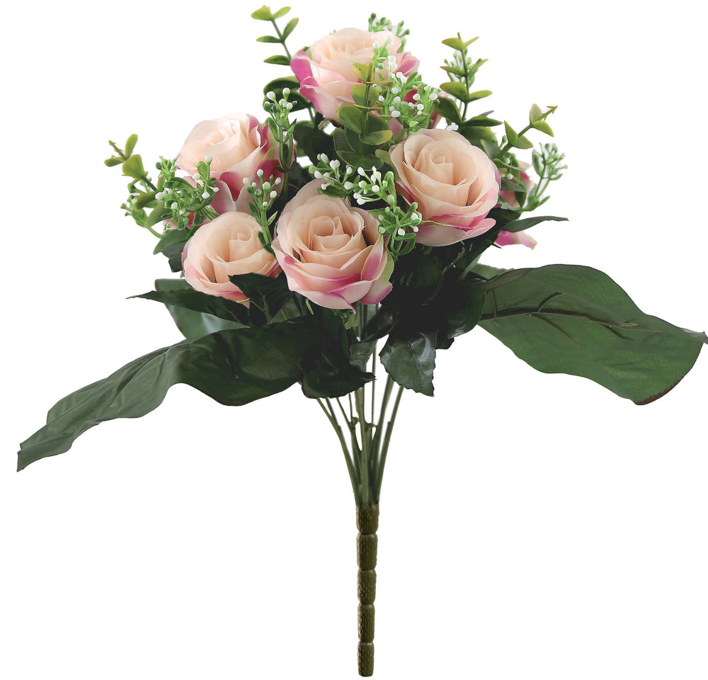 Rose and Eucalyptus 35cm Bush Light Pink image 0