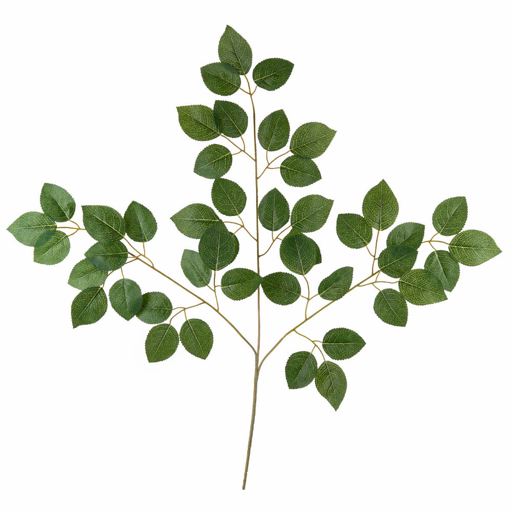 28" Rose Leaves 3 Stems with 45 Leaves Green (Pack 12) image 0