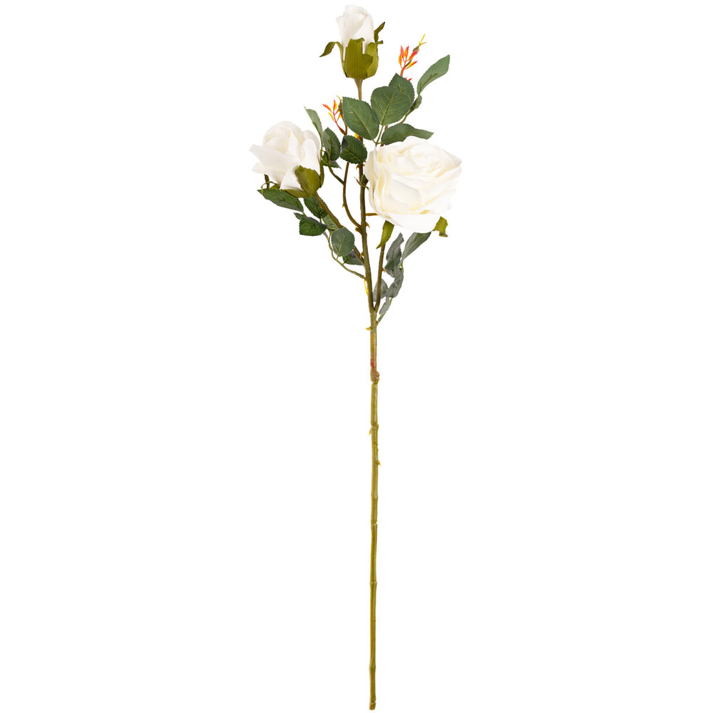 Large Charlotte Rose Spray x 3 White image 0