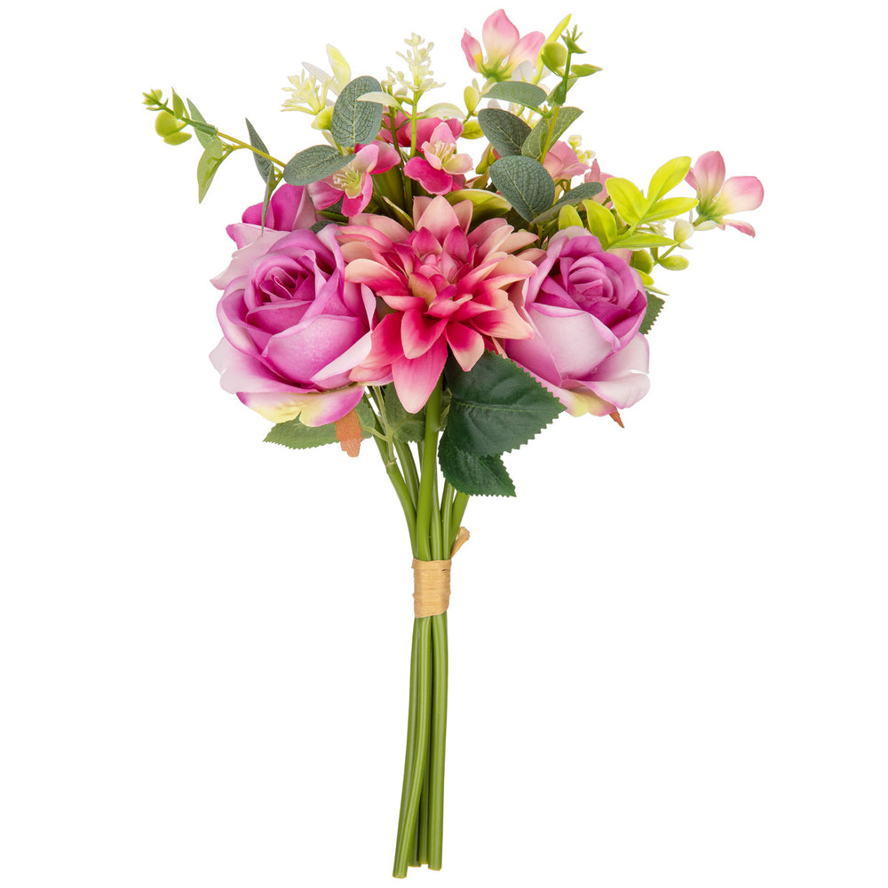 Hand Tied Rose Dahlia Bunch Lilac Pink image 0