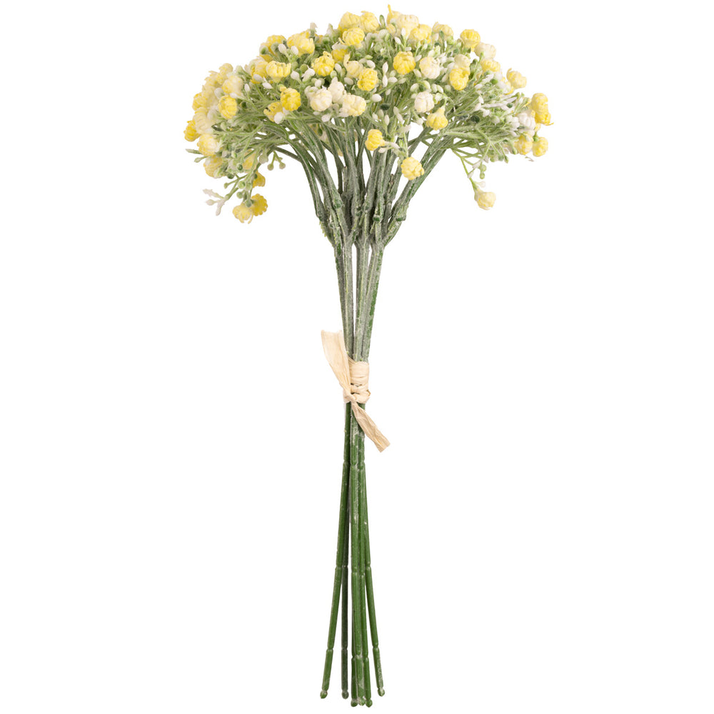 Mini Closed Gypsophilia with Bud Bunch x 6 Yellow 31cm image 0