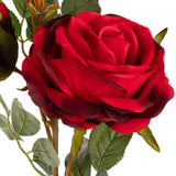 Large Charlotte Rose Spray x 3 Red image 2