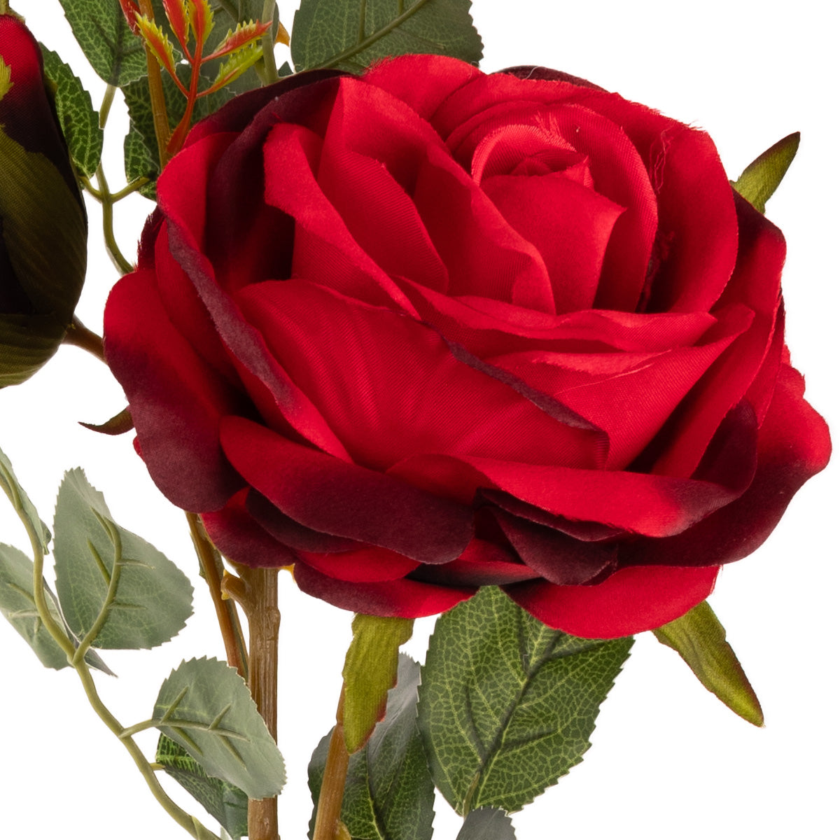 Large Charlotte Rose Spray x 3 Red image 2