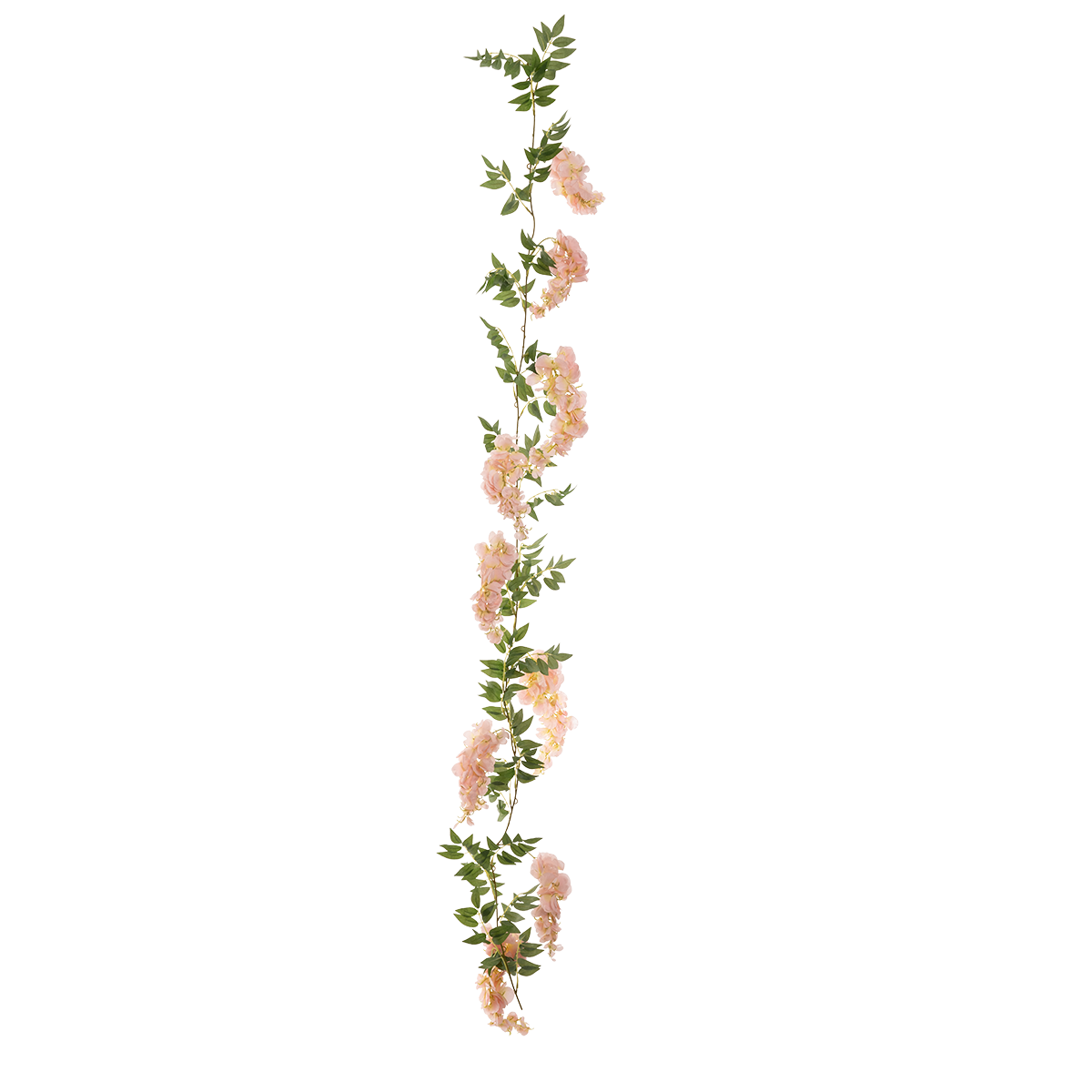 Wisteria Garland 1.8m 3 x Large Pink Flowers 6 x Small Pink Flowers & 34 Leaves image 2