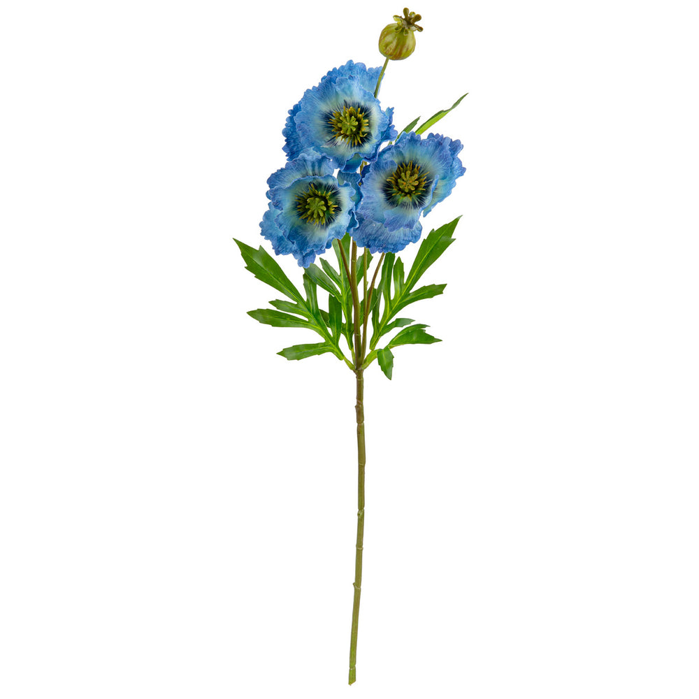 Small Poppy Spray Blue image 0