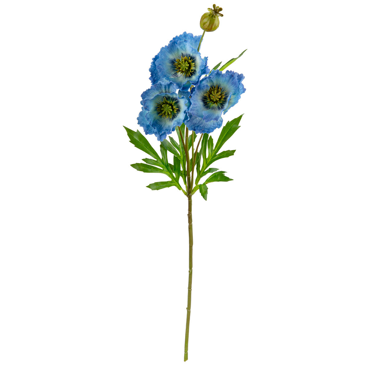 Small Poppy Spray Blue image 0