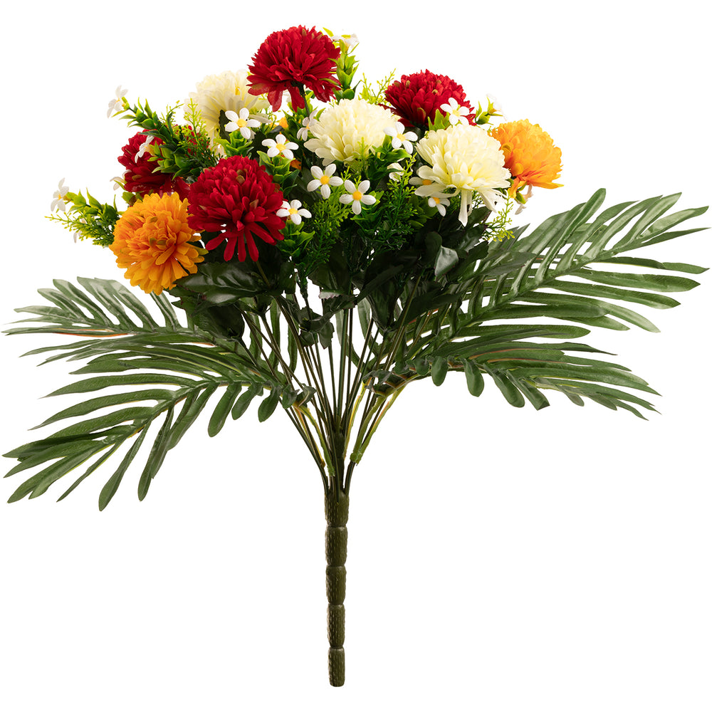 Chrysanthemum and Daisy Bush 47cm Red,Cream,Orange Asst image 0