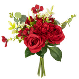 Hand Tied Rose Dahlia Bunch Red image 1