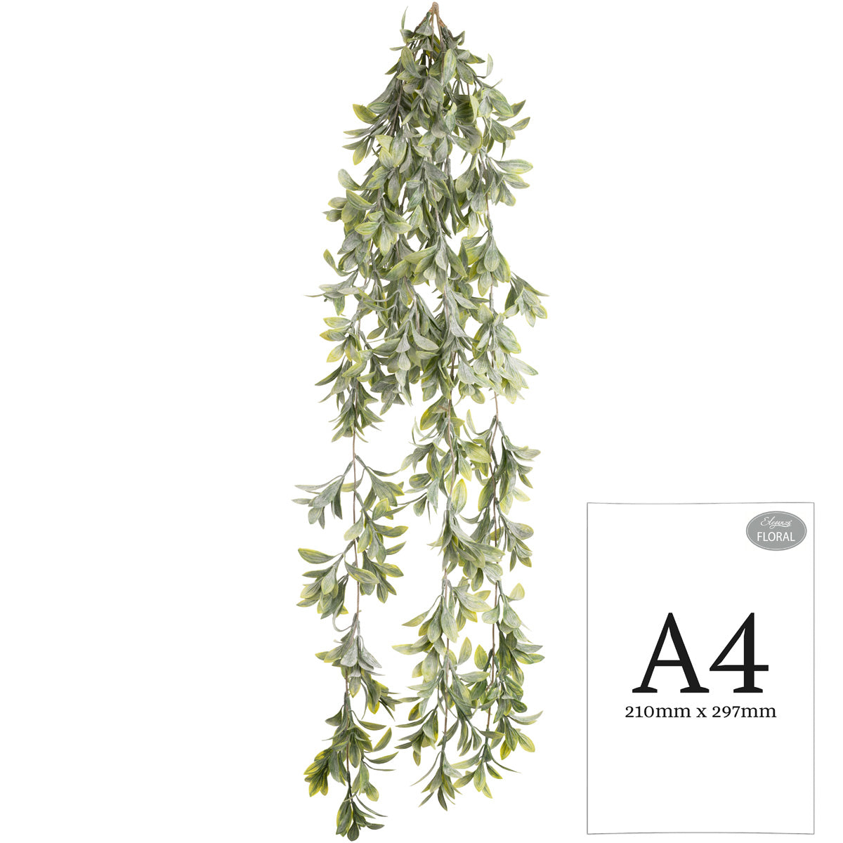 Hanging Plastic Flocked Leaf Bush image 3