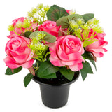 Grave Pot Garden Roses and Thistles Rose Pink image 1