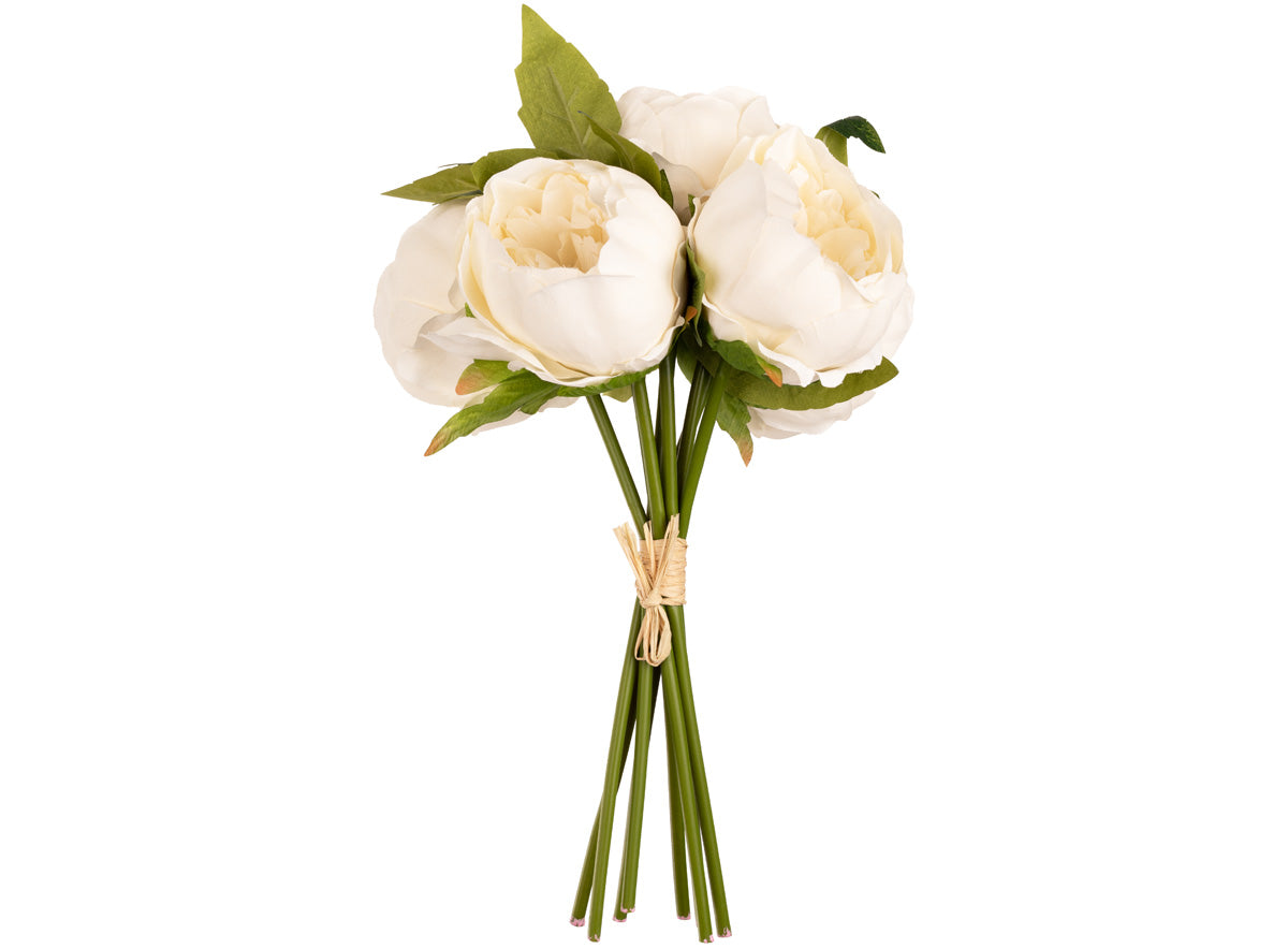 Aurora Peony Bunch x 5 Ivory image 0