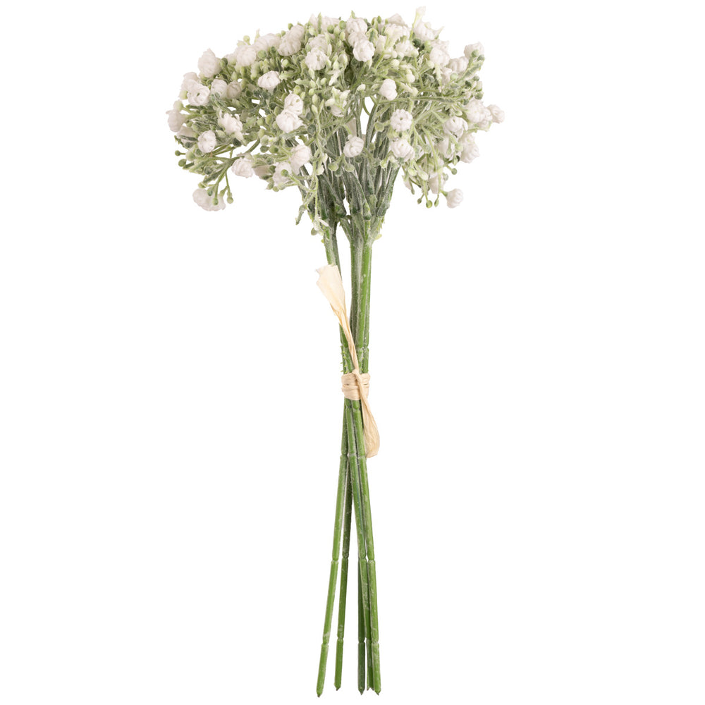 Mini Closed Gypsophilia with Bud Bunch x 6 White 31cm image 0