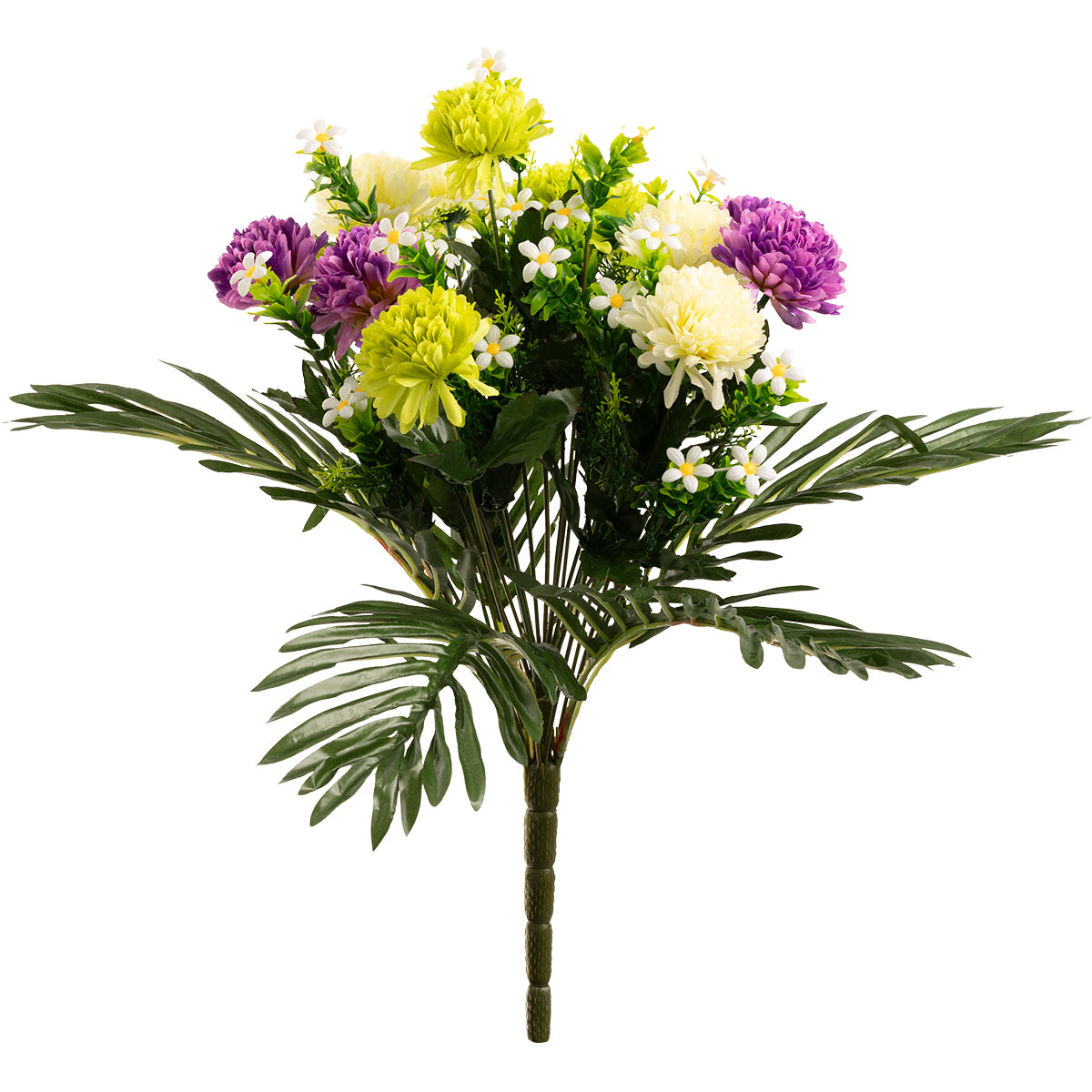 Chrysanthemum and Daisy Bush 47cm Green,Purple,White Asst image 0