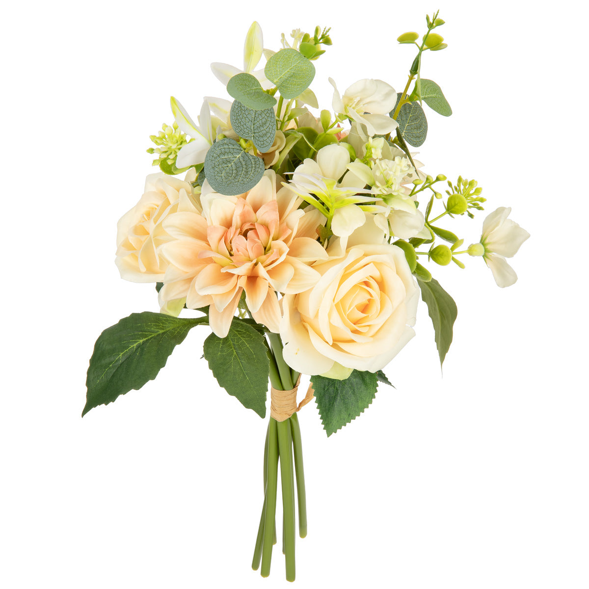 Hand Tied Rose Dahlia Bunch Champagne image 1