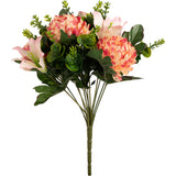 Chrysanth, Lily and Eucalyptus 33cm Bush Dusky Pink image 0