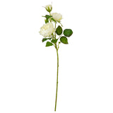 70cm Rose Spray x 3 White image 0