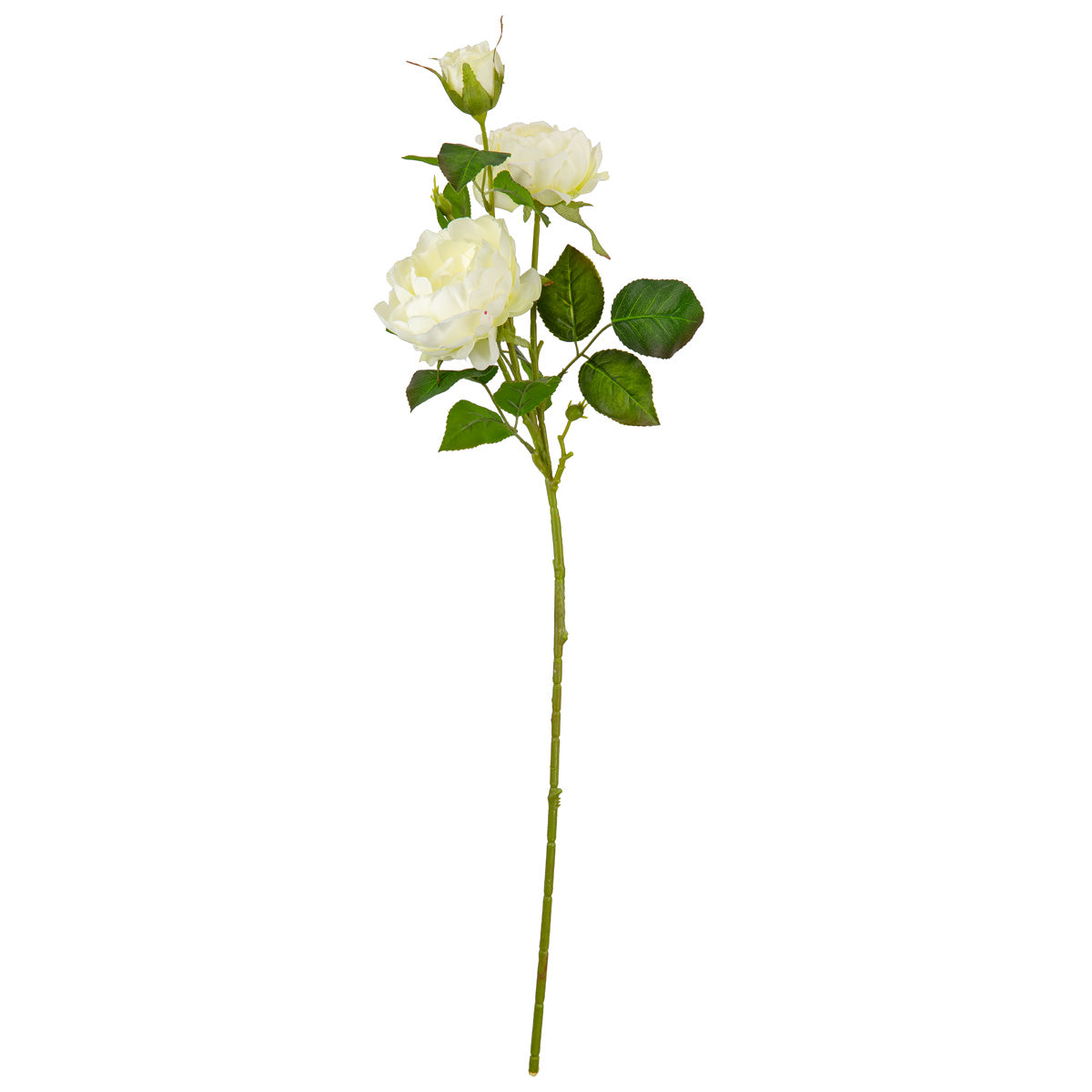 70cm Rose Spray x 3 White image 0