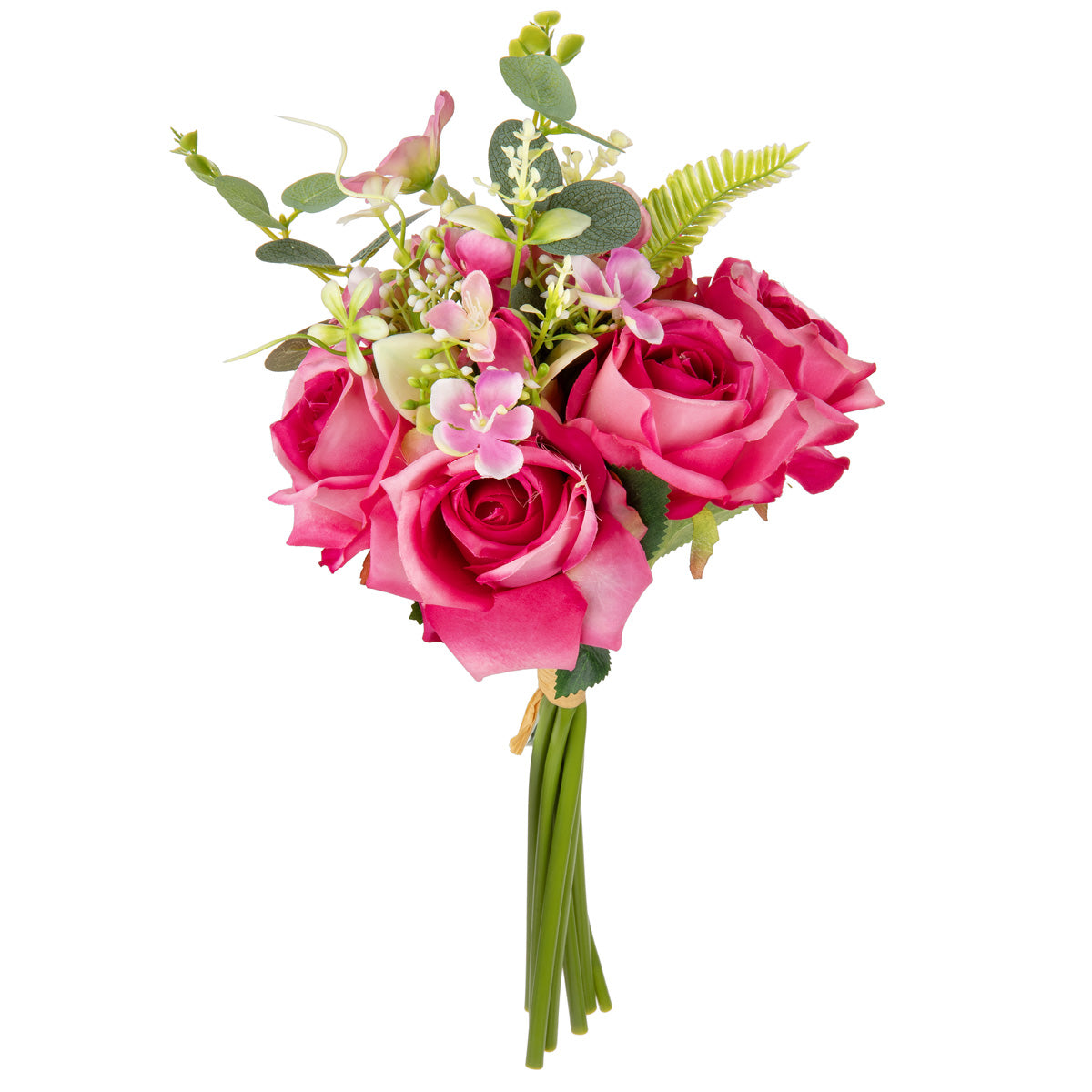 Hand Tied Rose Bunch Dark Pink image 1