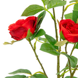 Rose Spray with 6 heads Dark Red image 3
