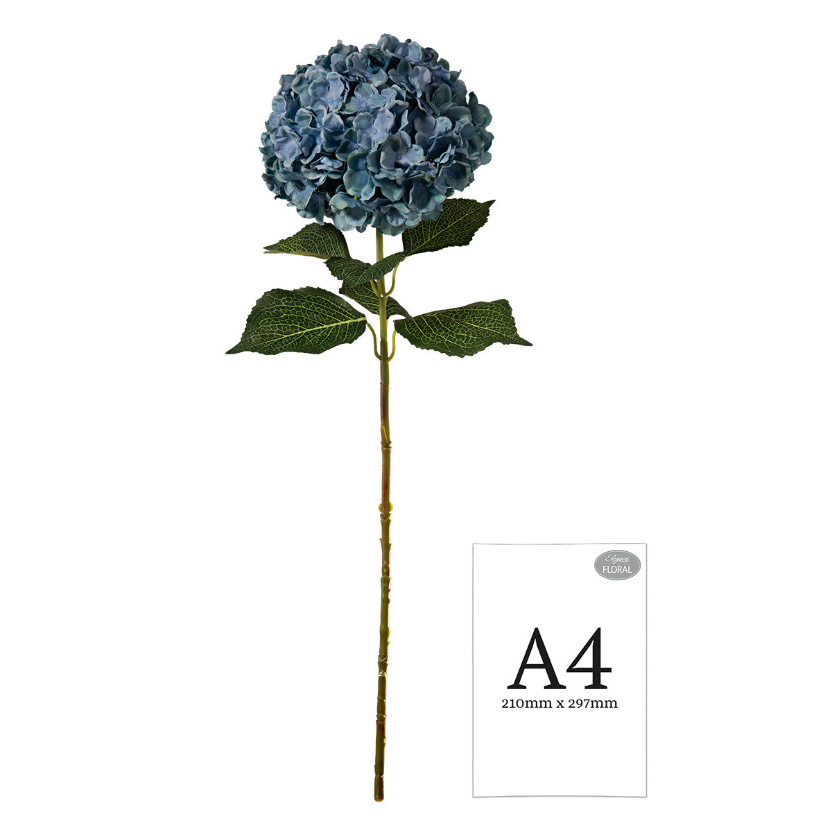 Large Head Hydrangea Blue Green 92cm image 1