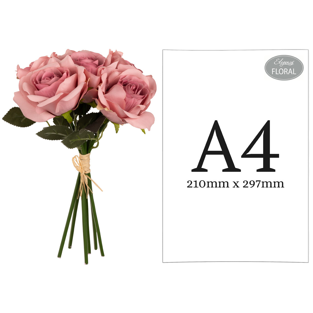Eugenie Rose Bunch x 6 Dusky Pink image 1