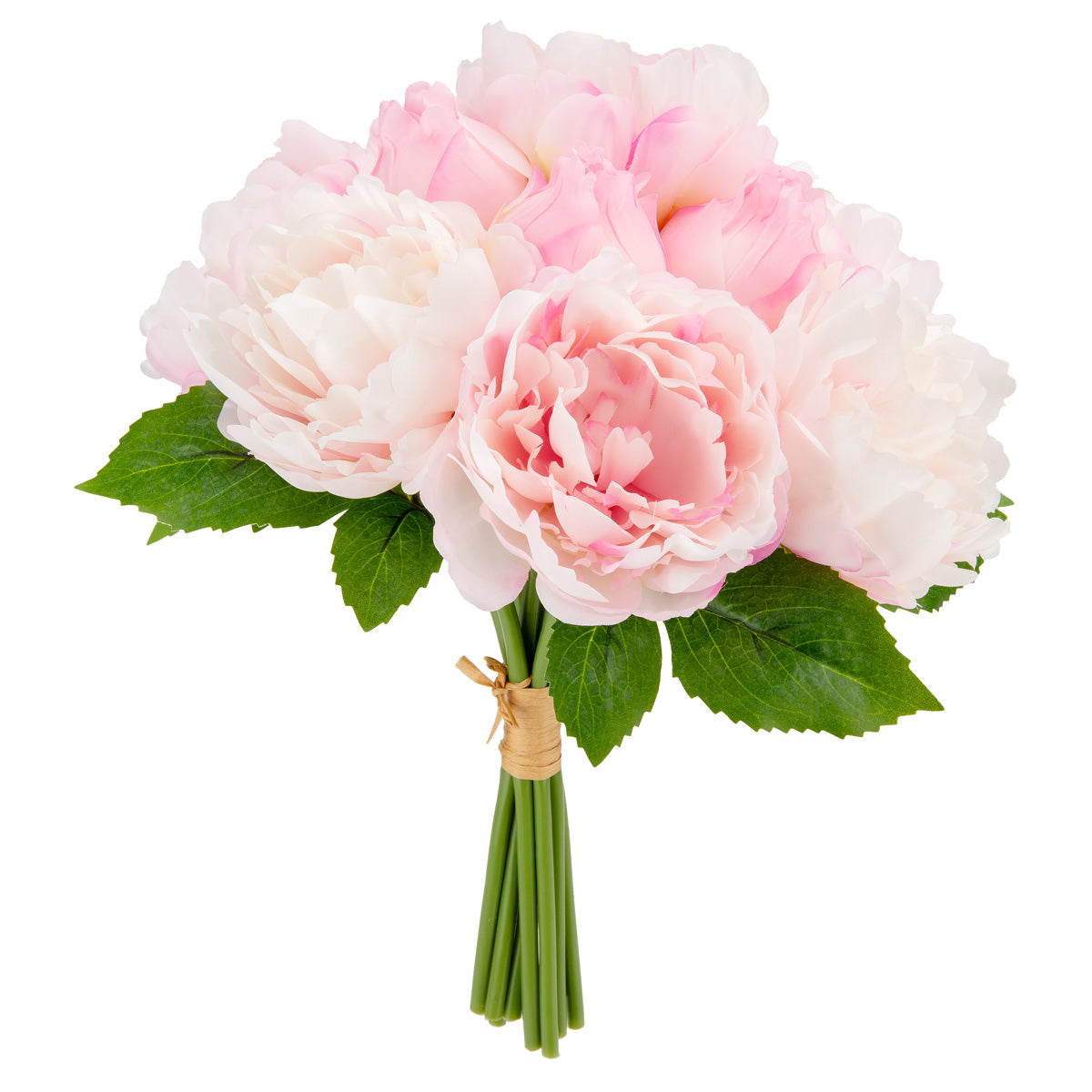 36cm Peony Bouquet x 10 heads Light Pink image 2