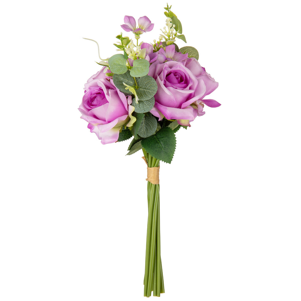 Hand Tied Rose Bunch Lilac image 0