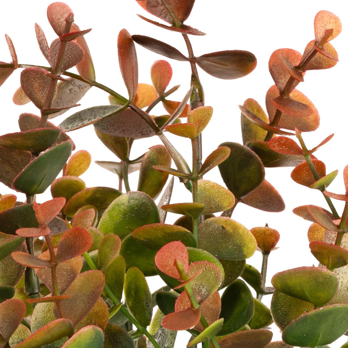 Plastic Eucalyptus Bush Large x 9 Green/Red image 2