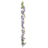 Wisteria Garland 1.8m 3 Large 6 Small 34 Leaves Violet image 2
