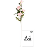 Large Diana Rose Spray x 5 Soft Pink image 1