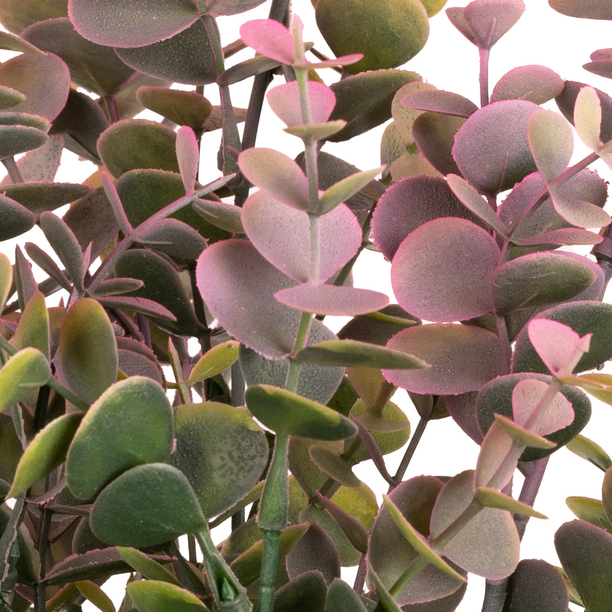Plastic Eucalyptus Bush Large x 9 Green/Pink