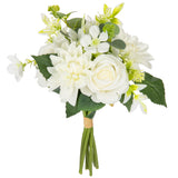Hand Tied Rose Dahlia Bunch White image 1