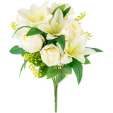 Tiger Lily Rose Bouquet White/Ivory
