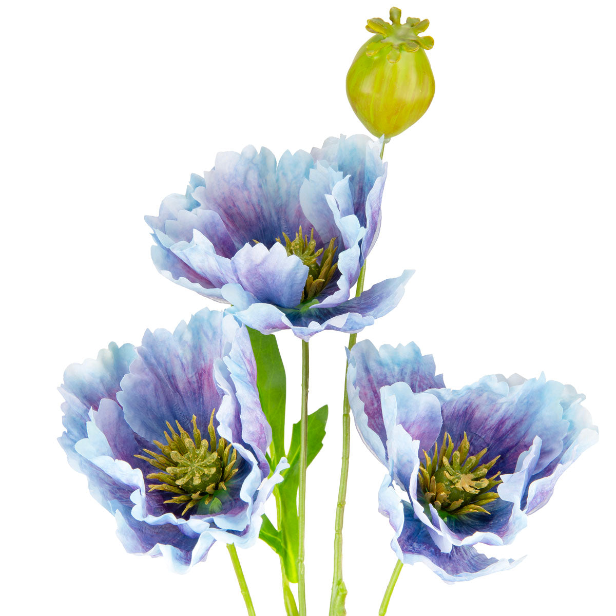Small Poppy Spray Light Blue/Purple