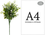 Plastic Eucalyptus Bush Small Olive Green image 1