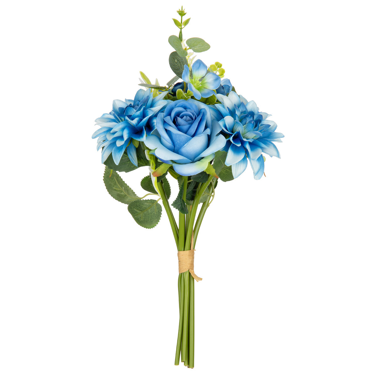 Hand Tied Rose Dahlia Bunch Blue image 0