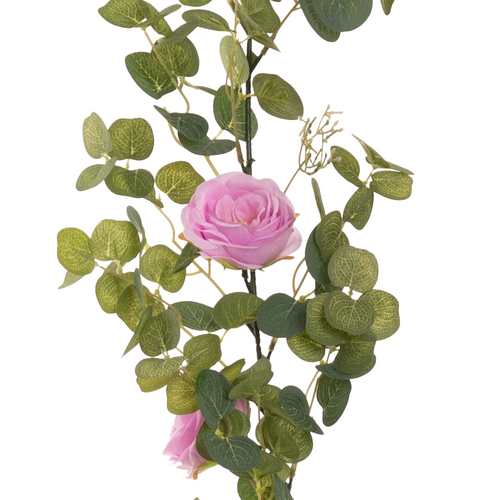 Eucalyptus Garland with Wild Rose Lilac image 0