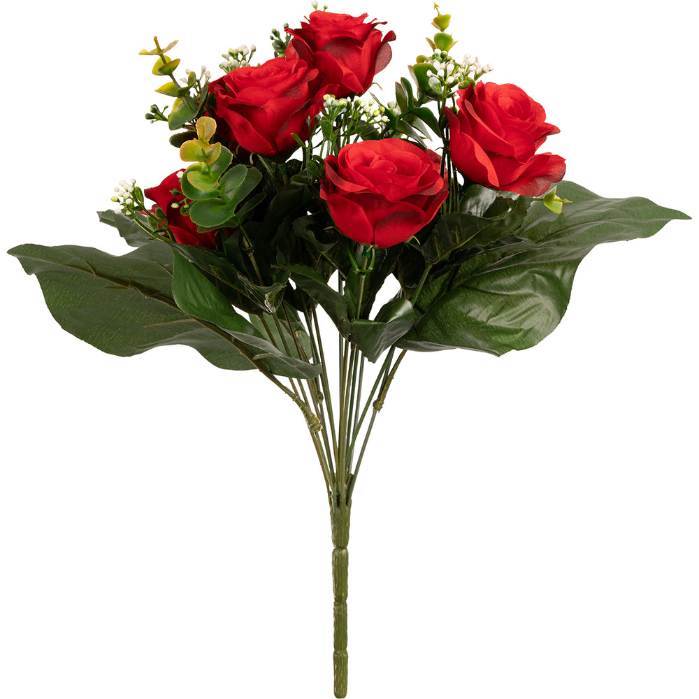 Rose and Eucalyptus 35cm Bush Red image 0