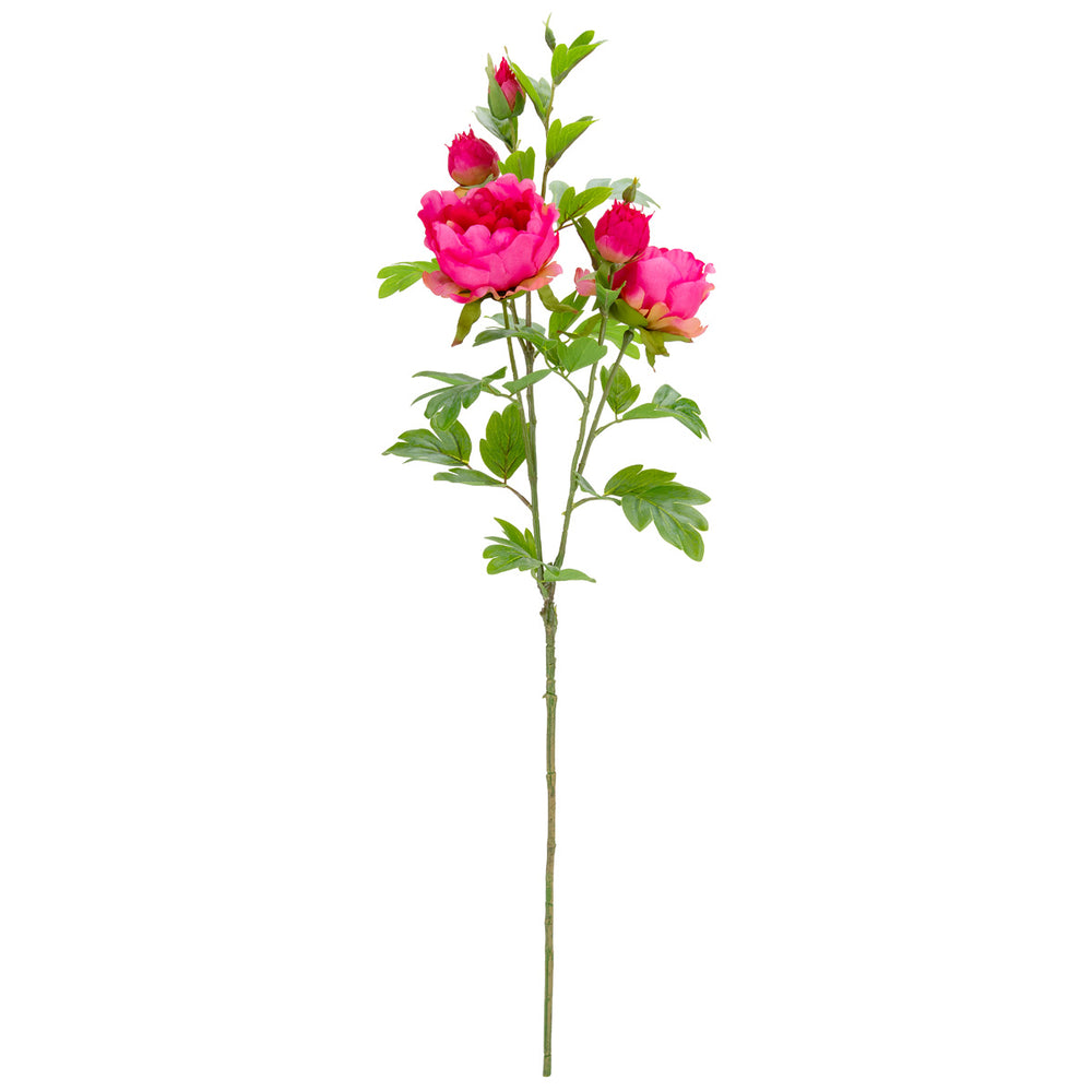 90cm Peony Spray x 5 Dark Pink image 0