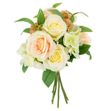 39cm Rose with Greenery Bouquet Light Pink/Cream image 2