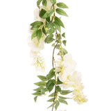 Wisteria Garland 1.8m 3 Large 6 Small 34 Leaves White image 0