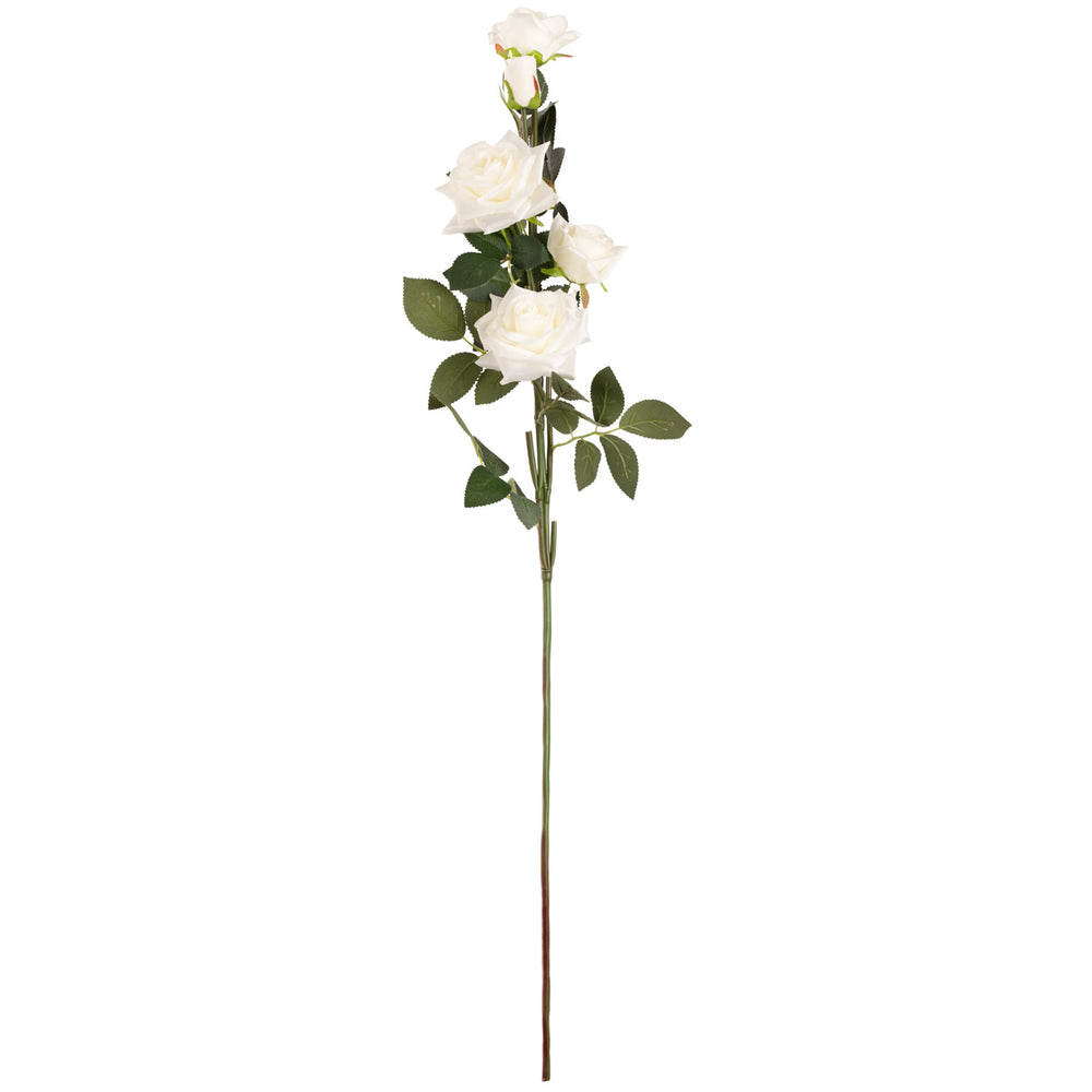 Large Diana Rose Spray x 5 White image 0